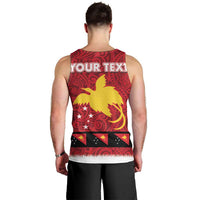 Papua New Guinea Merry Christmas Men Tank Top Santa Suit Style With Melanesian Pattern LT03 - Polynesian Pride