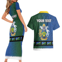 Solomon Islands Merry Christmas Couples Matching Short Sleeve Bodycon Dress and Hawaiian Shirt Santa Suit Style With Melanesian Pattern