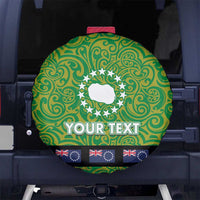 Cook Islands Merry Christmas Spare Tire Cover Santa Suit Style With Polynesian Pattern