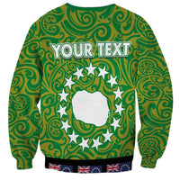 Cook Islands Merry Christmas Sweatshirt Santa Suit Style With Polynesian Pattern