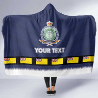 Niue Merry Christmas Hooded Blanket Santa Suit Style With Hiapo Pattern LT03 One Size Blue - Polynesian Pride