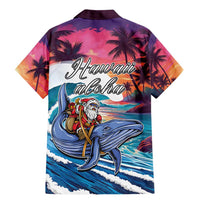 Hawaiian Mele Kalikimaka Family Matching Mermaid Dress and Hawaiian Shirt Santa Claus Driving The Whale with Sunset Ocean Landscape