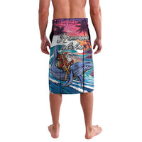 Hawaiian Mele Kalikimaka Lavalava Santa Claus Driving The Whale with Sunset Ocean Landscape LT03 - Polynesian Pride