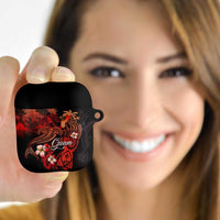 Guam Tribal Chamorro AirPods Case Polynesian Shark with Plumeria and Sea Vibe LT03 - Polynesian Pride