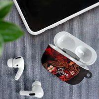 Guam Tribal Chamorro AirPods Case Polynesian Shark with Plumeria and Sea Vibe LT03 - Polynesian Pride