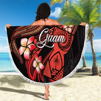 Guam Tribal Chamorro Beach Blanket Polynesian Shark with Plumeria and Sea Vibe - Polynesian Pride