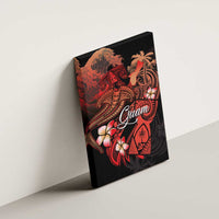 Guam Tribal Chamorro Canvas Wall Art Polynesian Shark with Plumeria and Sea Vibe LT03 - Polynesian Pride