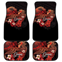 Guam Tribal Chamorro Car Mats Polynesian Shark with Plumeria and Sea Vibe LT03 - Polynesian Pride