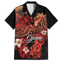 Guam Tribal Chamorro Family Matching Long Sleeve Bodycon Dress and Hawaiian Shirt Polynesian Shark with Plumeria and Sea Vibe - Polynesian Pride