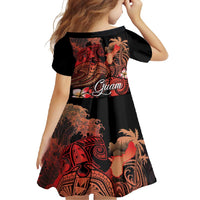 Guam Tribal Chamorro Family Matching Off Shoulder Maxi Dress and Hawaiian Shirt Polynesian Shark with Plumeria and Sea Vibe - Polynesian Pride