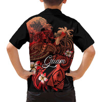 Guam Tribal Chamorro Family Matching Summer Maxi Dress and Hawaiian Shirt Polynesian Shark with Plumeria and Sea Vibe - Polynesian Pride