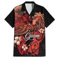 Guam Tribal Chamorro Family Matching Tank Maxi Dress and Hawaiian Shirt Polynesian Shark with Plumeria and Sea Vibe - Polynesian Pride