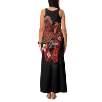 Guam Tribal Chamorro Family Matching Tank Maxi Dress and Hawaiian Shirt Polynesian Shark with Plumeria and Sea Vibe - Polynesian Pride