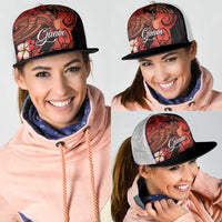 Guam Tribal Chamorro Mesh Trucker Cap Polynesian Shark with Plumeria and Sea Vibe LT03 - Polynesian Pride