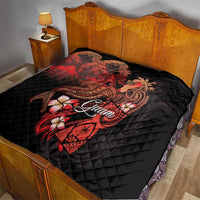 Guam Tribal Chamorro Quilt Polynesian Shark with Plumeria and Sea Vibe LT03 - Polynesian Pride