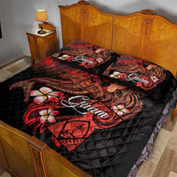 Guam Tribal Chamorro Quilt Bed Set Polynesian Shark with Plumeria and Sea Vibe LT03 - Polynesian Pride