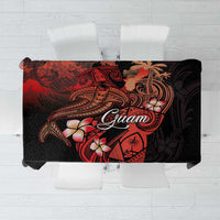 Guam Tribal Chamorro Tablecloth Polynesian Shark with Plumeria and Sea Vibe LT03 Black - Polynesian Pride