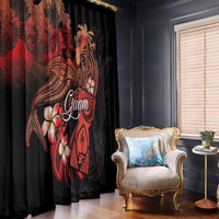 Guam Tribal Chamorro Window Curtain Polynesian Shark with Plumeria and Sea Vibe LT03 - Polynesian Pride