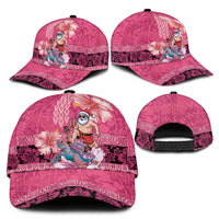 Hawaii Mele Kalikimaka Classic Cap Funny Santa with Tribal Tattoos Kakau Pink Color LT03 - Polynesian Pride