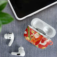 Hawaii Santa Mele Kalikimaka AirPods Case Tropical Puakenikeni Lei with Polynesian Tribal Pattern LT03 - Polynesian Pride