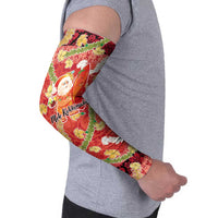 Hawaii Santa Mele Kalikimaka Arm Sleeves Tropical Puakenikeni Lei with Polynesian Tribal Pattern - Polynesian Pride