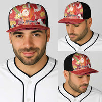 Hawaii Santa Mele Kalikimaka Baseball Net Cap Tropical Puakenikeni Lei with Polynesian Tribal Pattern LT03 - Polynesian Pride