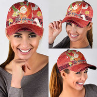 Hawaii Santa Mele Kalikimaka Classic Cap Tropical Puakenikeni Lei with Polynesian Tribal Pattern LT03 - Polynesian Pride