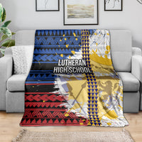 Hawaii Lutheran High School Blanket Kakau Pattern Splash Style LT03 - Polynesian Pride