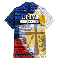 Hawaii Lutheran High School Hawaiian Shirt Kakau Pattern Splash Style LT03 - Polynesian Pride