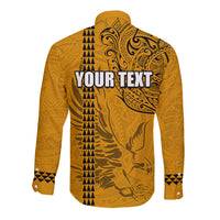 Nanakuli High and Intermediate School Long Sleeve Button Shirt Tribal Kakau Pattern LT03 - Polynesian Pride