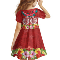 Polynesian Valentine Day Family Matching Short Sleeve Bodycon Dress and Hawaiian Shirt Love Couple Turtle Maori Hibiscus Red Style LT03 - Polynesian Pride