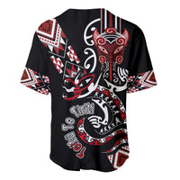 Aotearoa Toitu Te Tiriti-Honour the Treaty Baseball Jersey Maori Taniwha Haka with Taniko and Tukutuku