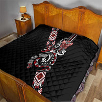 Aotearoa Toitu Te Tiriti-Honour the Treaty Quilt Maori Taniwha Haka with Taniko and Tukutuku