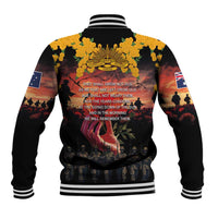 Australia ANZAC Day Baseball Jacket Forever in My Thoughts LT03 - Polynesian Pride