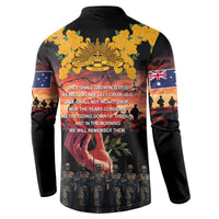 Australia ANZAC Day Button Sweatshirt Forever in My Thoughts LT03 - Polynesian Pride