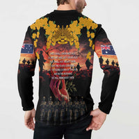 Australia ANZAC Day Button Sweatshirt Forever in My Thoughts LT03 - Polynesian Pride