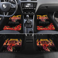 Australia ANZAC Day Car Mats Forever in My Thoughts LT03 Set 4pcs Black - Polynesian Pride