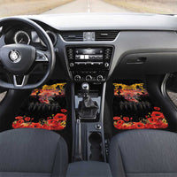 Australia ANZAC Day Car Mats Forever in My Thoughts LT03 Set 2pcs - Front Black - Polynesian Pride