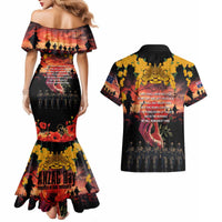 Australia ANZAC Day Couples Matching Mermaid Dress and Hawaiian Shirt Forever in My Thoughts LT03 - Polynesian Pride