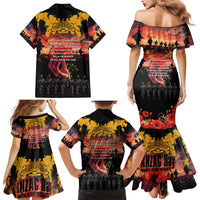 Australia ANZAC Day Family Matching Mermaid Dress and Hawaiian Shirt Forever in My Thoughts