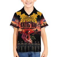 Australia ANZAC Day Kid Hawaiian Shirt Forever in My Thoughts