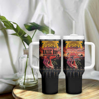 Australia ANZAC Day Tumbler With Handle Forever in My Thoughts LT03 - Polynesian Pride