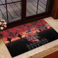 New Zealand ANZAC Day Rubber Doormat Forever in My Thoughts LT03 - Polynesian Pride