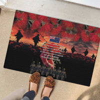 New Zealand ANZAC Day Rubber Doormat Forever in My Thoughts LT03 - Polynesian Pride