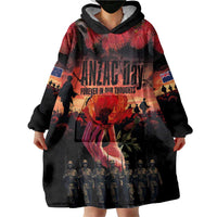 New Zealand ANZAC Day Wearable Blanket Hoodie Forever in My Thoughts LT03 - Polynesian Pride