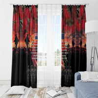 New Zealand ANZAC Day Window Curtain Forever in My Thoughts LT03 - Polynesian Pride