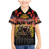 Australia ANZAC Day Family Matching Mermaid Dress and Hawaiian Shirt Kangaroo and Koala Soldier - Forever in My Thoughts
