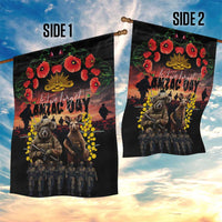 Australia ANZAC Day Garden Flag Kangaroo and Koala Soldier - Forever in My Thoughts LT03 - Polynesian Pride