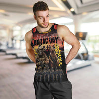 Australia ANZAC Day Men Tank Top Kangaroo and Koala Soldier - Forever in My Thoughts LT03 Black - Polynesian Pride