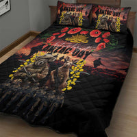 Australia ANZAC Day Quilt Bed Set Kangaroo and Koala Soldier - Forever in My Thoughts LT03 - Polynesian Pride